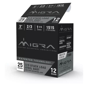 Migra 12 Gauge 3” Steel Shot Ammo (2/3 & 4/6)