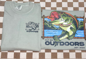 Bass Fishing Outdoors Tee